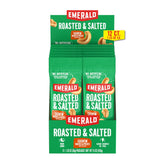 Emerald front packaging shows 12-count cashew snack tubes for convenience