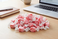 Emporium Candy individually wrapped taffy pile ready for sharing at events