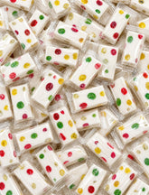 EMPORIUM CANDY front packaging showing brand and colorful jube nougat benefits freshness