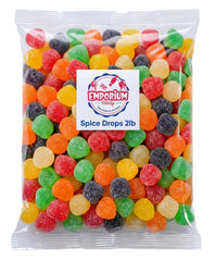 Emporium Candy close-up of sugar-sanded coating highlighting sparkle