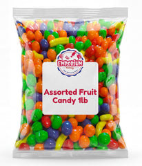 EMPORIUM mixed fruit-shaped candies in a heap illustrating color variety and portion appeal