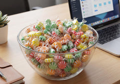 EMPORIUM CANDY TASTY TREATS individually wrapped pieces emphasizing freshness and convenience
