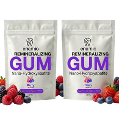 enamio front packaging berry 2-pack showing clean label benefits