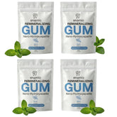 enamio front packaging showing four-pack and mint gum benefit