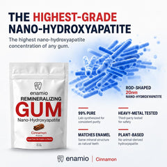 enamio close-up of gum piece texture highlighting smooth chewability