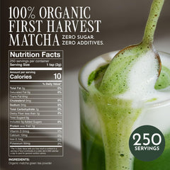 Encha matcha powder close-up showing fine texture and smooth blending