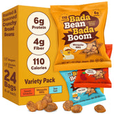 Enlightened Bada Bean classic box front showing 24 single-serve bags and benefits