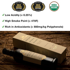 ENTIMIO Cortese close up of label displaying harvest and lab testing benefit