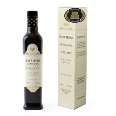 ENTIMIO Cortese front bottle showing elegant label and organic quality benefit