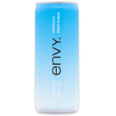 ENVY front packaging showing 8oz can and vibrant label, highlights convenience