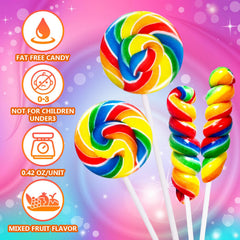 EORA swirl lollipop top view highlighting multicolor pattern and candy clarity