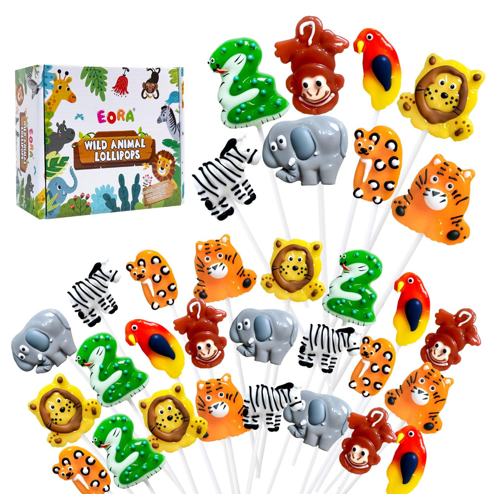 EORA front packaging showing all eight animal shapes and colorful design, enticing display benefit