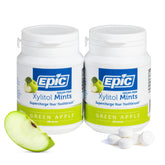 Epic front packaging showing green apple mints and benefits