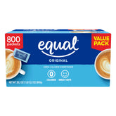 Equal front packaging 800 ct showing brand and bulk convenience