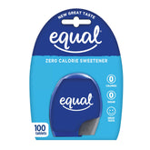 Equal front packaging showing six 100-count containers and product benefits
