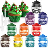 ERCorArt front view of ten bottles showing labels and vibrant color names, clear organization benefit