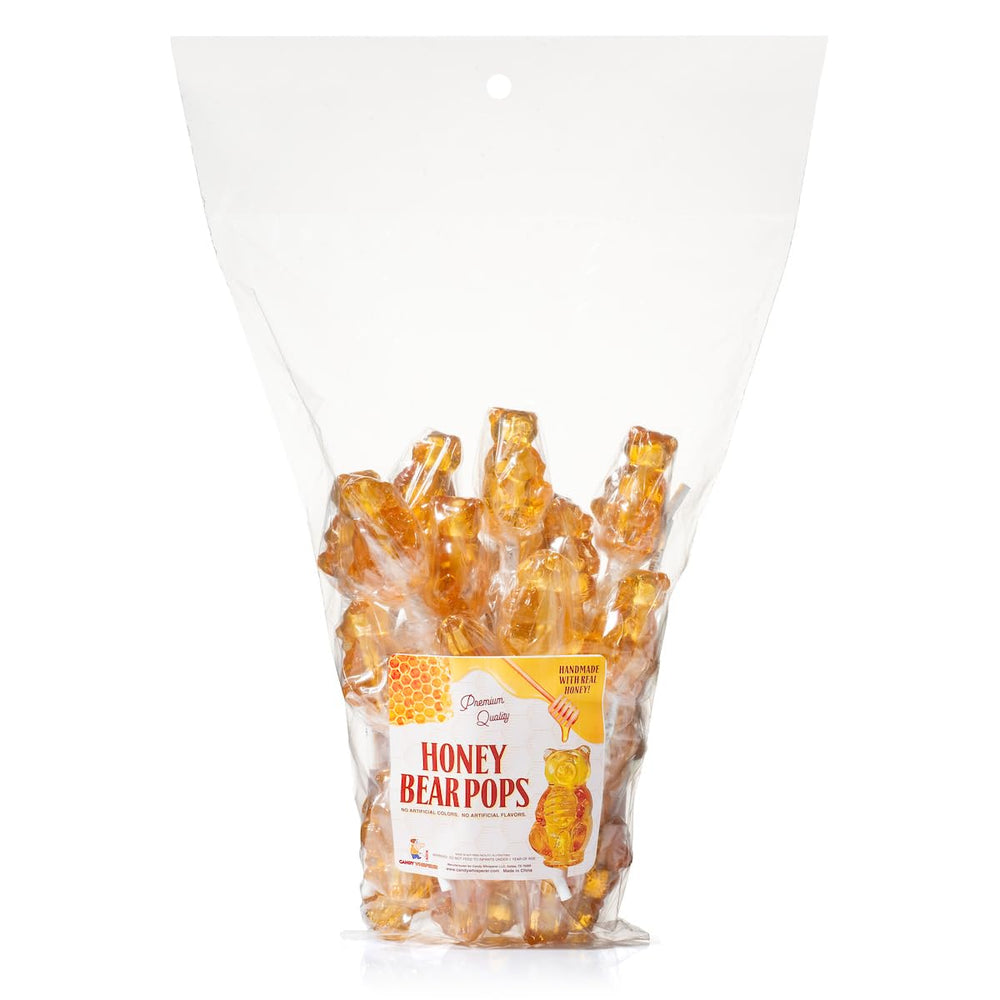 Espeez honey bear pops clear tub display showing cute bears and easy serving