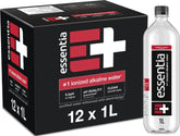 Essentia front packaging 12x1L showing brand and pack convenience