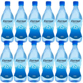 Eternal Naturally Alkaline Spring Water front pack view showing twelve 600 mL bottles for convenience