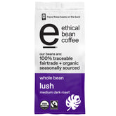 Ethical Bean front packaging showing brand and roast for clear purchase benefit