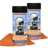 Everglades front packaging showing 2-pack shakers and shrimp seasoning benefit
