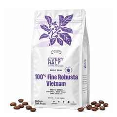 Every Half front packaging showing roast date and award, ensuring freshness