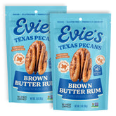 Evie's front pack showing product branding and two-pack convenience, highlights portability