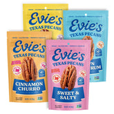 Evie's front packaging showing variety pack and flavor names for quick selection