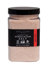 Evolution Salt front packaging showing brand and fine-grain salt benefit