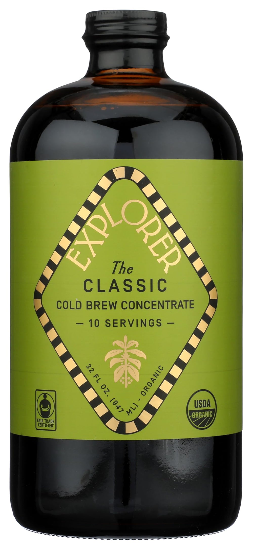 Explorer Cold Brew Classic front bottle showing label and size, convenient concentrate