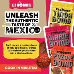 EZ Bombs birria bomb close-up texture displaying dried chiles and spices for deep flavor