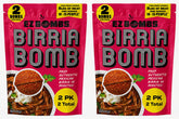 EZ Bombs front packaging showing birria bombs and servings benefit