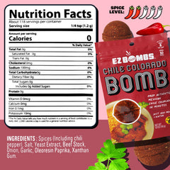 EZ Bombs close-up of single chili spice bomb demonstrating concentrated flavor and convenience