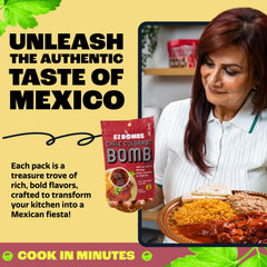 EZ Bombs finished Chile Colorado stew plated for serving with hearty, family-friendly flavor