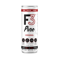 F3 energy Original can close-up highlighting clean energy benefits
