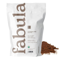 Fabula roasted beans surface close-up showing even roast and rich brown color benefit