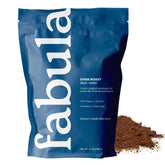 Fabula front packaging showing bold dark roast label and benefits