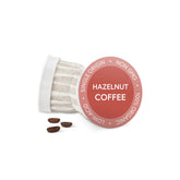 Fabula front packaging showing hazelnut medium roast and compostable benefit