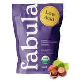 Fabula front packaging showing 12 oz bag and organic labels for reassurance