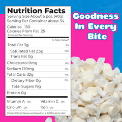 Fairtime individually wrapped white vanilla taffy close-up showcasing hygienic convenience