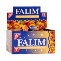 Falim front packaging displaying 100-piece fruit mix and convenience