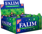 Falim mint gum front packaging showing 100-count and travel convenience
