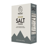 Falksalt front packaging showing 1.1 lb coarse kosher salt for pantry use