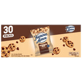 Famous Amos front box showing 30-pack for convenient sharing