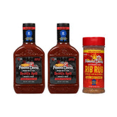 Famous Dave's Devil's Spit front packaging showing bold label and heat appeal, enhances grilled flavor