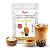 Fanale front pouch showing creme brulee flavor and resealable bag for freshness