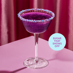 Fancy Sprinkles decorated cupcake topped with enchanted sugar for visual impact