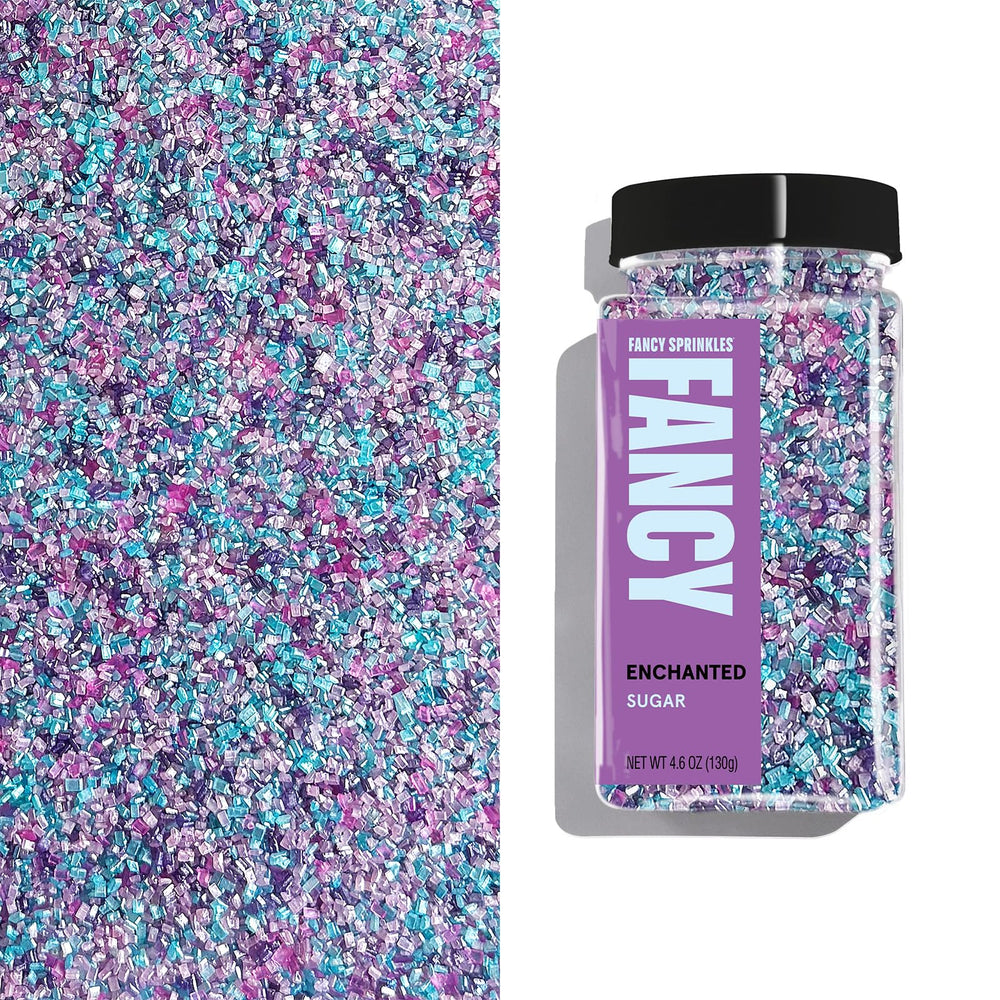Fancy Sprinkles front packaging showing enchanted sugar with vivid appeal