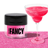 Fancy Sprinkles front jar showing Tourmaline Pink glitter and label for easy identification