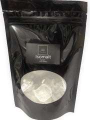 Fancy Sweets front packaging showing clear isomalt cubes and net weight benefit